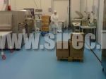 Industrial epoxy resin floor - butter packaging